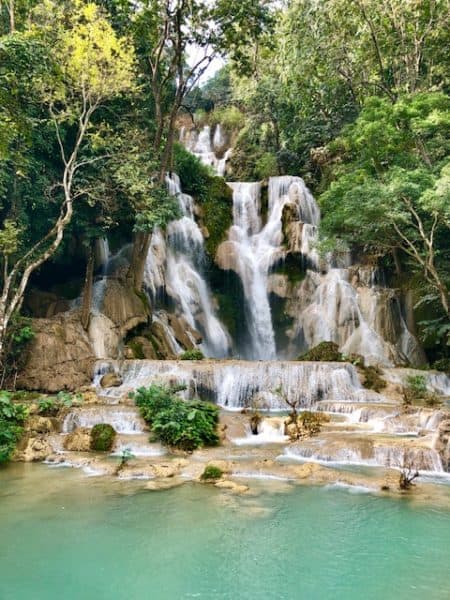 luang prabang, laos, kuang si waterfall, luang prabang waterfall, kuang si falls, things to do in luang prabang, laos waterfall