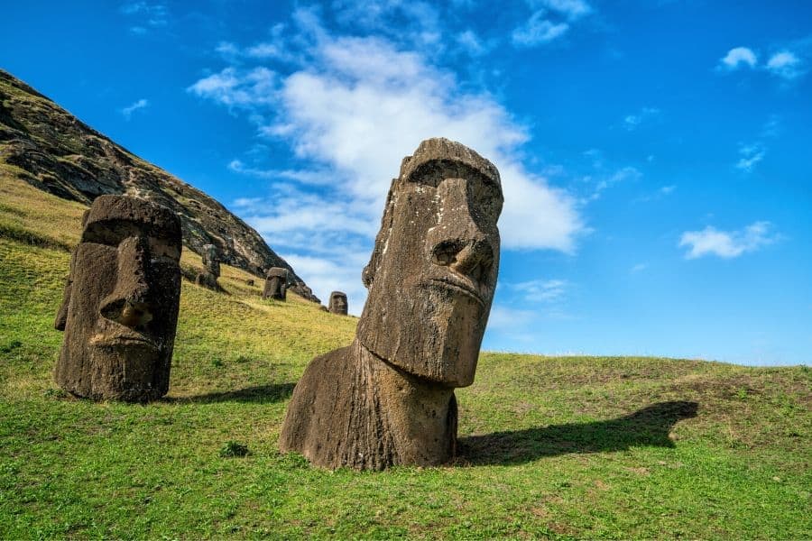head statutes in easter island, rapa nui national park, visit easter island, easter island vacation