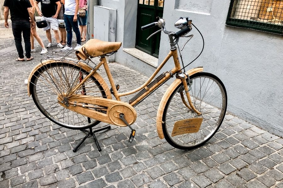 cork bike, cork bicycle, cork