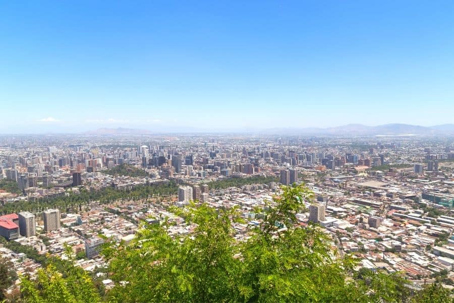 Saint Christopher Hill, cerro San Cristobal, view from saint christopher hill, things to do in santiago chile