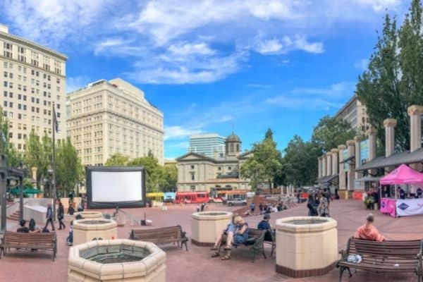 Pioneer Courthouse Square in Portland, best places to stay in portland oregon, best area to stay in portland, best area to stay in portland oregon, best portland hotels
