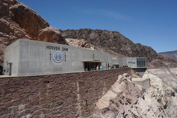 Hoover Dam entrance, visitor center, las vegas trips, excursions from las vegas, places to visit near las vegas, las vegas road trips