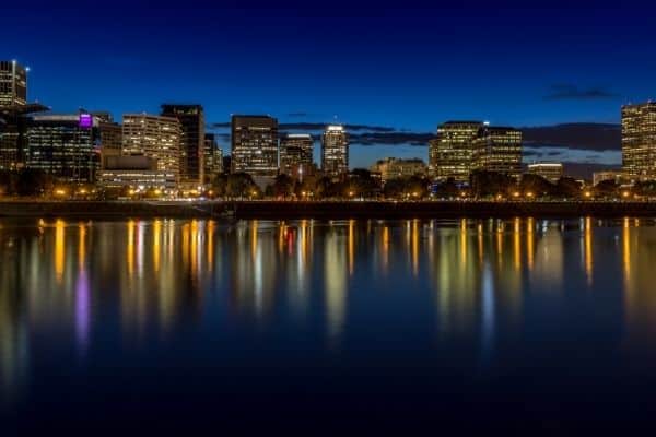 Portland Waterfront at Night