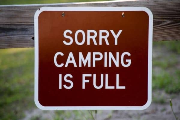 sorry camping is full sign, dry tortugas camping, bahia honda state park 