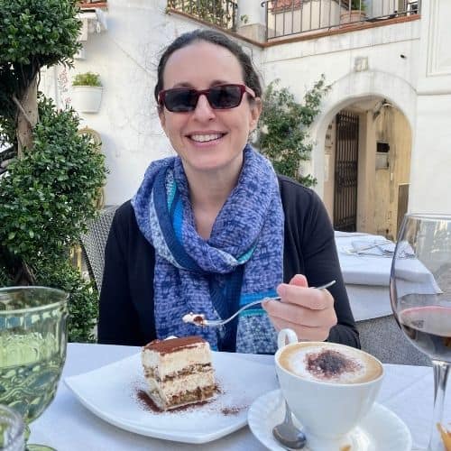 me enjoying my birthday dessert and coffee, ristorante capri, restaurante capri, restaurants in capri