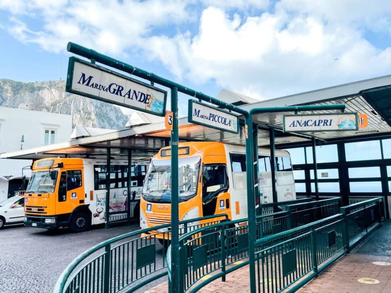capri bus station, how to get around capri, 