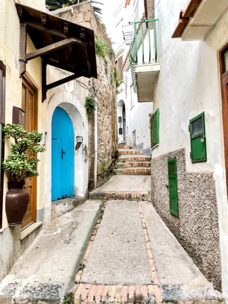 small alley in capri town, wondering through capri