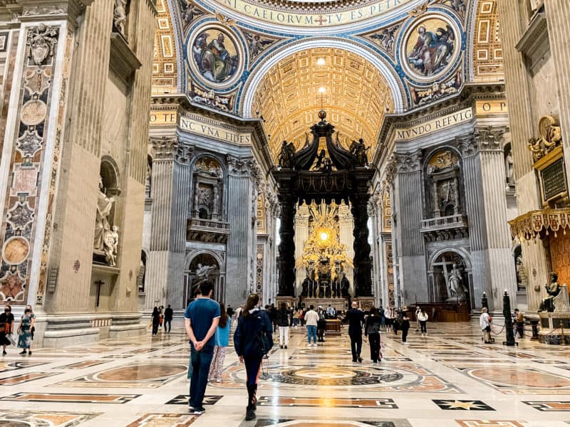 st peters bascilica entrance, rome in a weekend