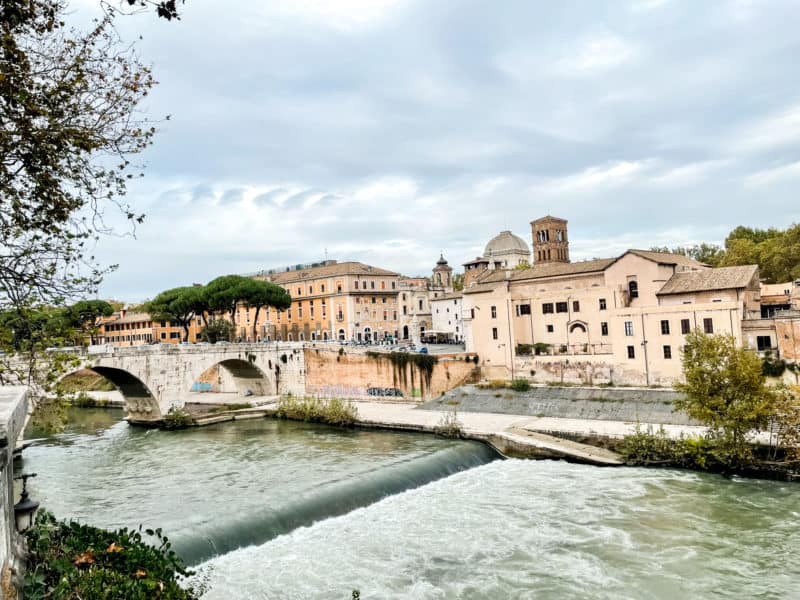 canal in rome, rome in one weekend, itinerary for rome
