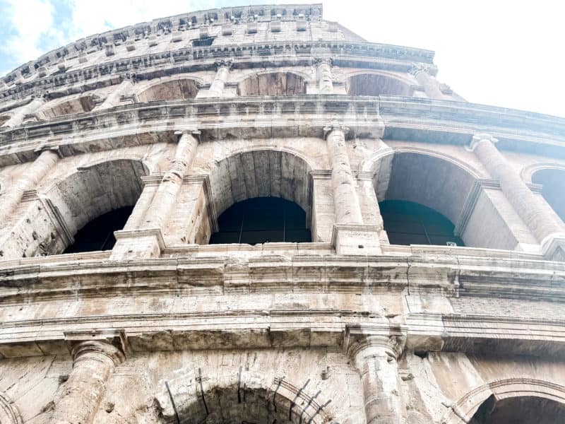 up close view of the colosseum, 2 day itinerary rome, rome in 2 days