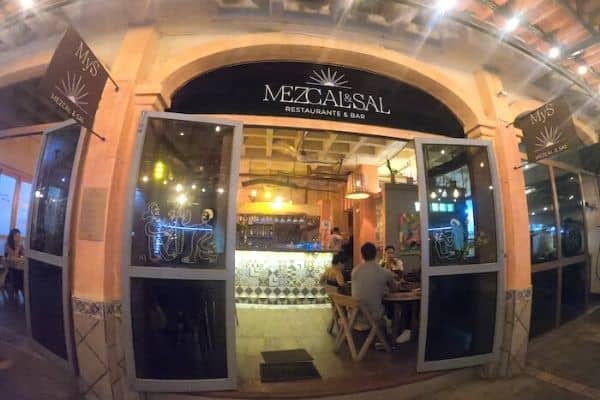 outside of Mezcal & sal restaurant and bar, best food in puerto Vallarta, bars in puerto Vallarta