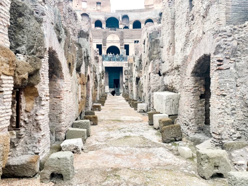 colosseum, long corridor in the colosseum