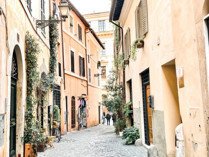 beautiful side street of rome, rome in a weekend, 2 day rome itinerary, eternal city, 3 days in rome itinerary
