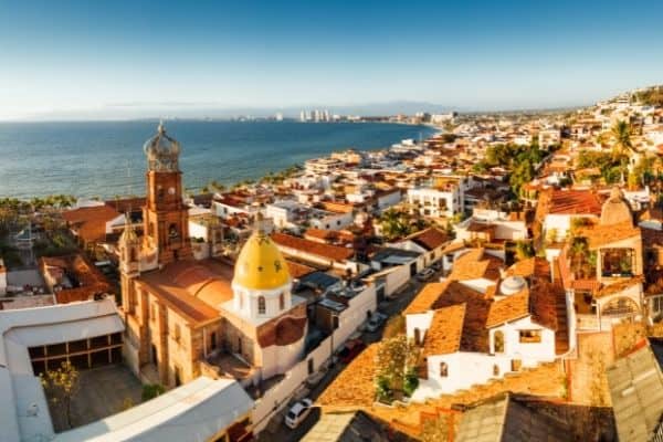 aeriel view of PV, where to stay in puerto vallarta
