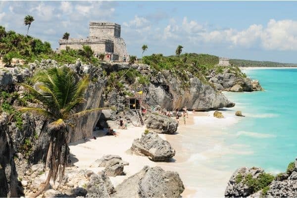 tulum ruins on top of hill, what to do in playa del carmen, day trips from playa del carmen