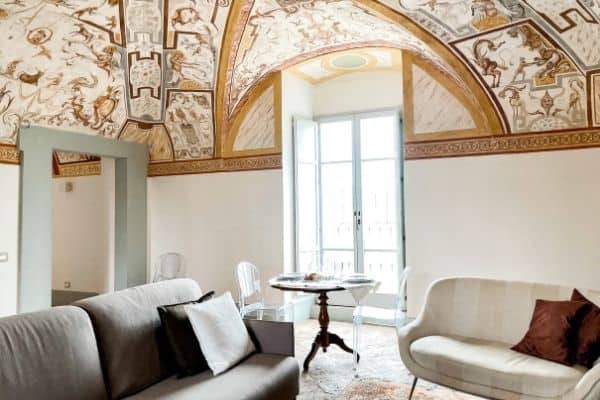 renovated room of castle ramazzano