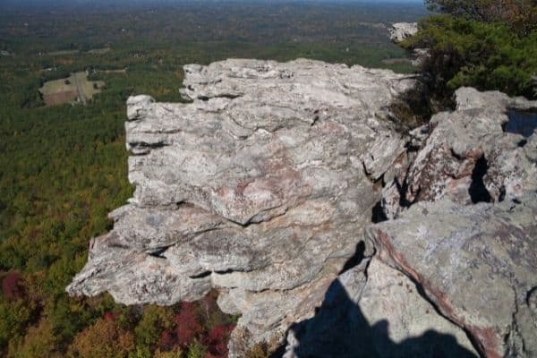 close up view of hanging rock, places to visit in north carolina, attractions in north carolina