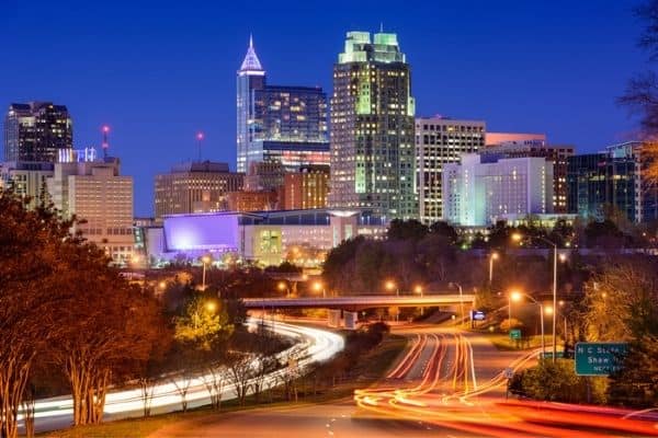 downtown raleigh at night, best places to stay in raleigh, downtown raleigh