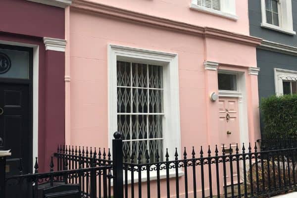 colorful homes in london, lancaster road, places to see in london