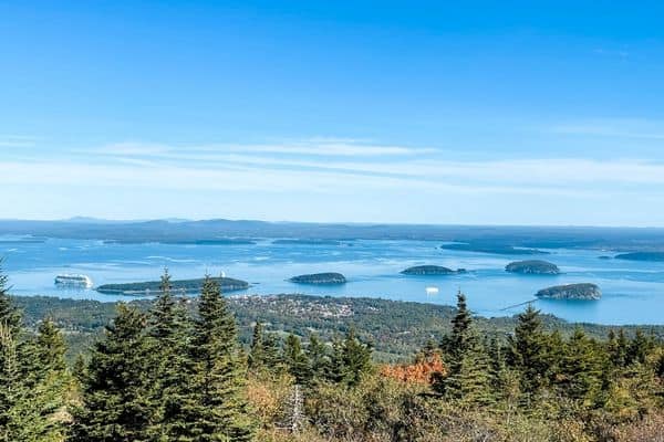 view from cadillac mountain, places to visit near acadia national park