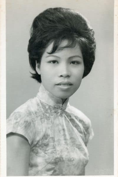 black and white photo of a beautiful asian woman