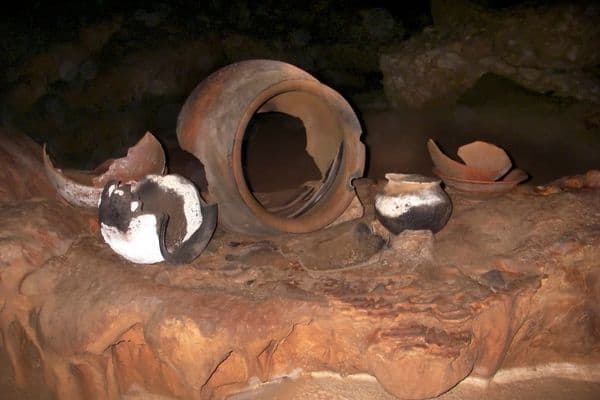 broken pottery pieces, atm cave tour, atm cave, actun tunichil muknal cave, atm tour, atm mayan caves