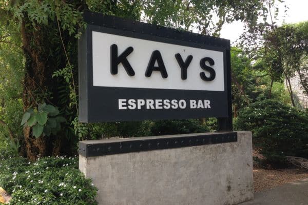 sign for kays espresso bar, living in chanthaburi, chanthaburi
