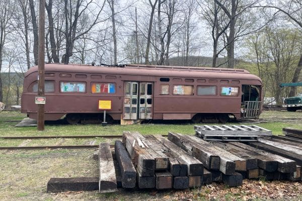 old railway car with track in front of it, western massa, things to do in western massachusetts