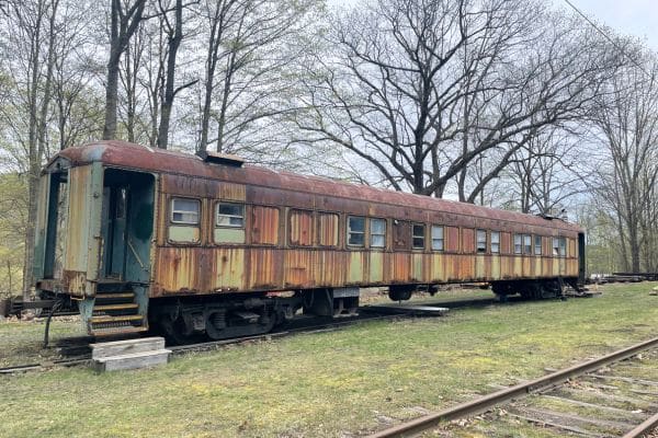old wooden railway car 