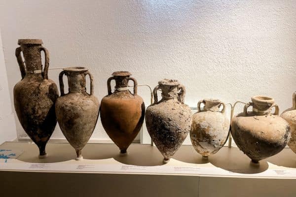 old pottery in the marsala archaeological museum 